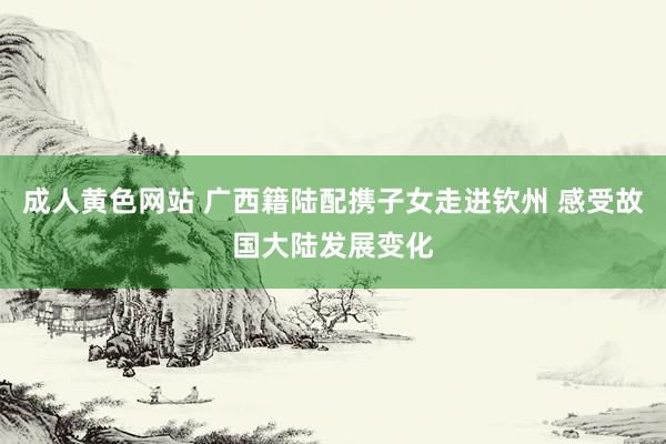 成人黄色网站 广西籍陆配携子女走进钦州 感受故国大陆发展变化