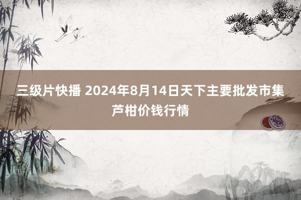 三级片快播 2024年8月14日天下主要批发市集芦柑价钱行情