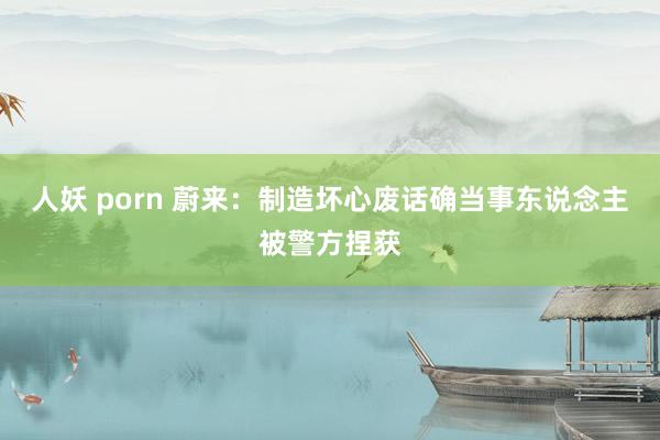 人妖 porn 蔚来：制造坏心废话确当事东说念主被警方捏获