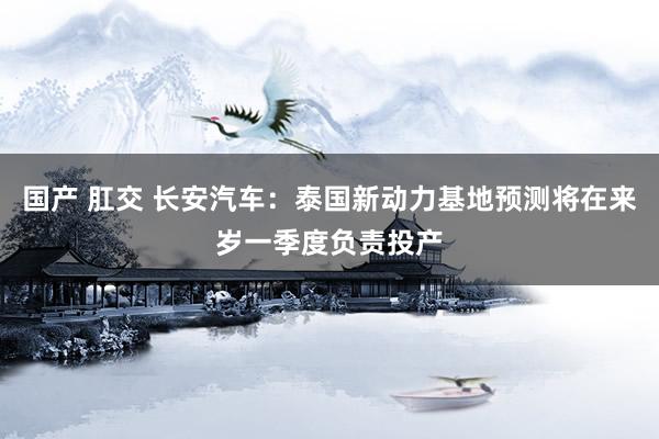国产 肛交 长安汽车：泰国新动力基地预测将在来岁一季度负责投产