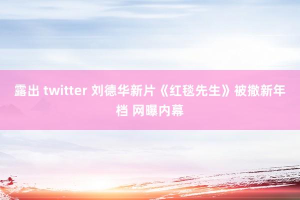 露出 twitter 刘德华新片《红毯先生》被撤新年档 网曝内幕