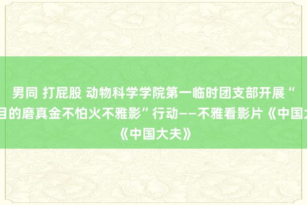 男同 打屁股 动物科学学院第一临时团支部开展“爱国目的磨真金不怕火不雅影”行动——不雅看影片《中国大夫》