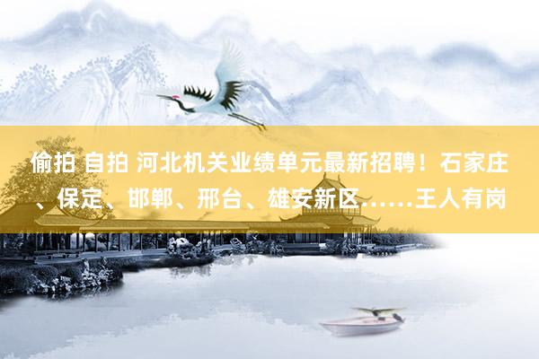 偷拍 自拍 河北机关业绩单元最新招聘！石家庄、保定、邯郸、邢台、雄安新区……王人有岗