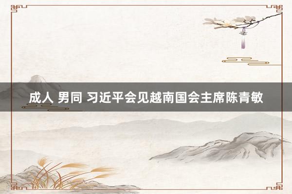 成人 男同 习近平会见越南国会主席陈青敏