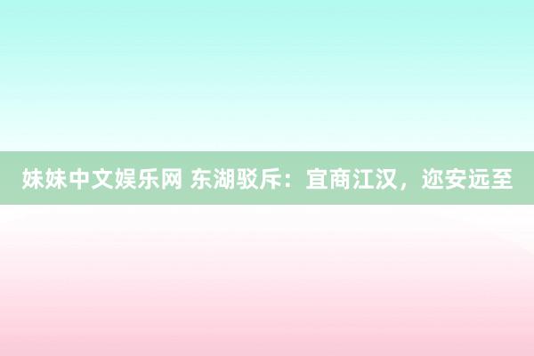 妹妹中文娱乐网 东湖驳斥：宜商江汉，迩安远至