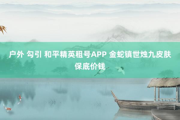 户外 勾引 和平精英租号APP 金蛇镇世烛九皮肤保底价钱
