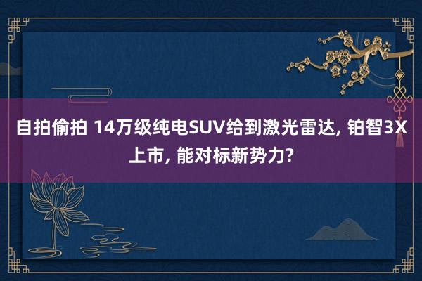 自拍偷拍 14万级纯电SUV给到激光雷达, 铂智3X上市, 能对标新势力?