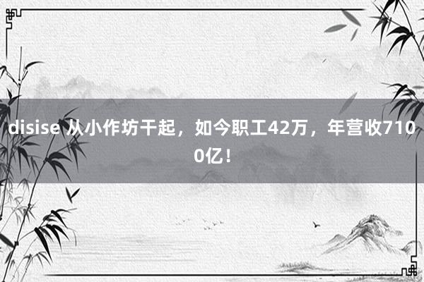 disise 从小作坊干起，如今职工42万，年营收7100亿！